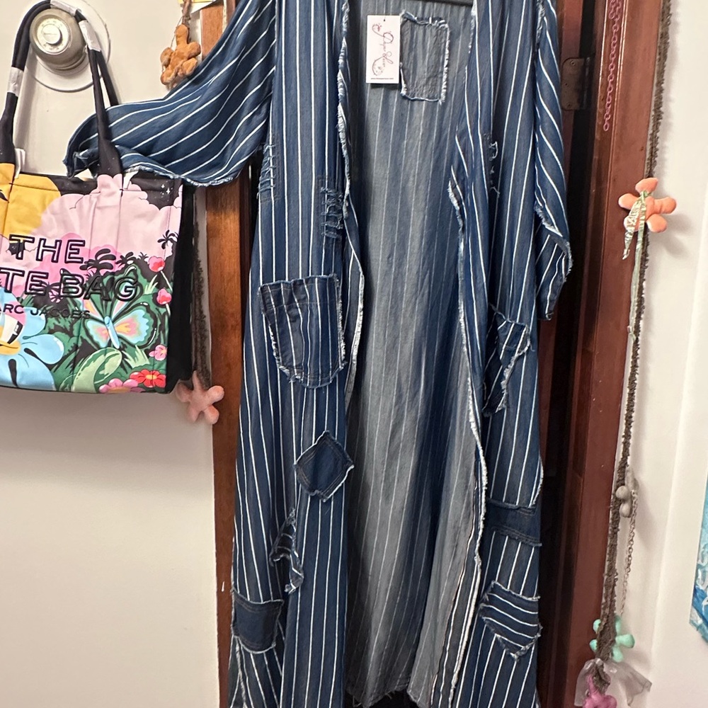 PaperLace Blue Denim Long Duster